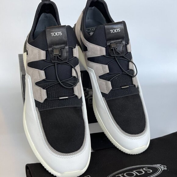 Tod's Italy No-code Black & White Active Sport Light 91B Leather Sneakers shoes - Picture 7 of 8